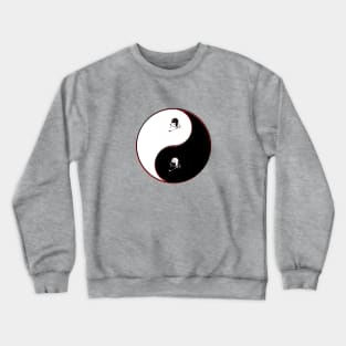 yin yang balance harmony design eastern philosophy skiing Crewneck Sweatshirt